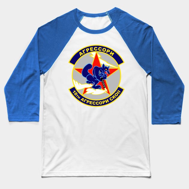 18th Aggressor Squadron Blue Foxes Baseball T-Shirt by MBK